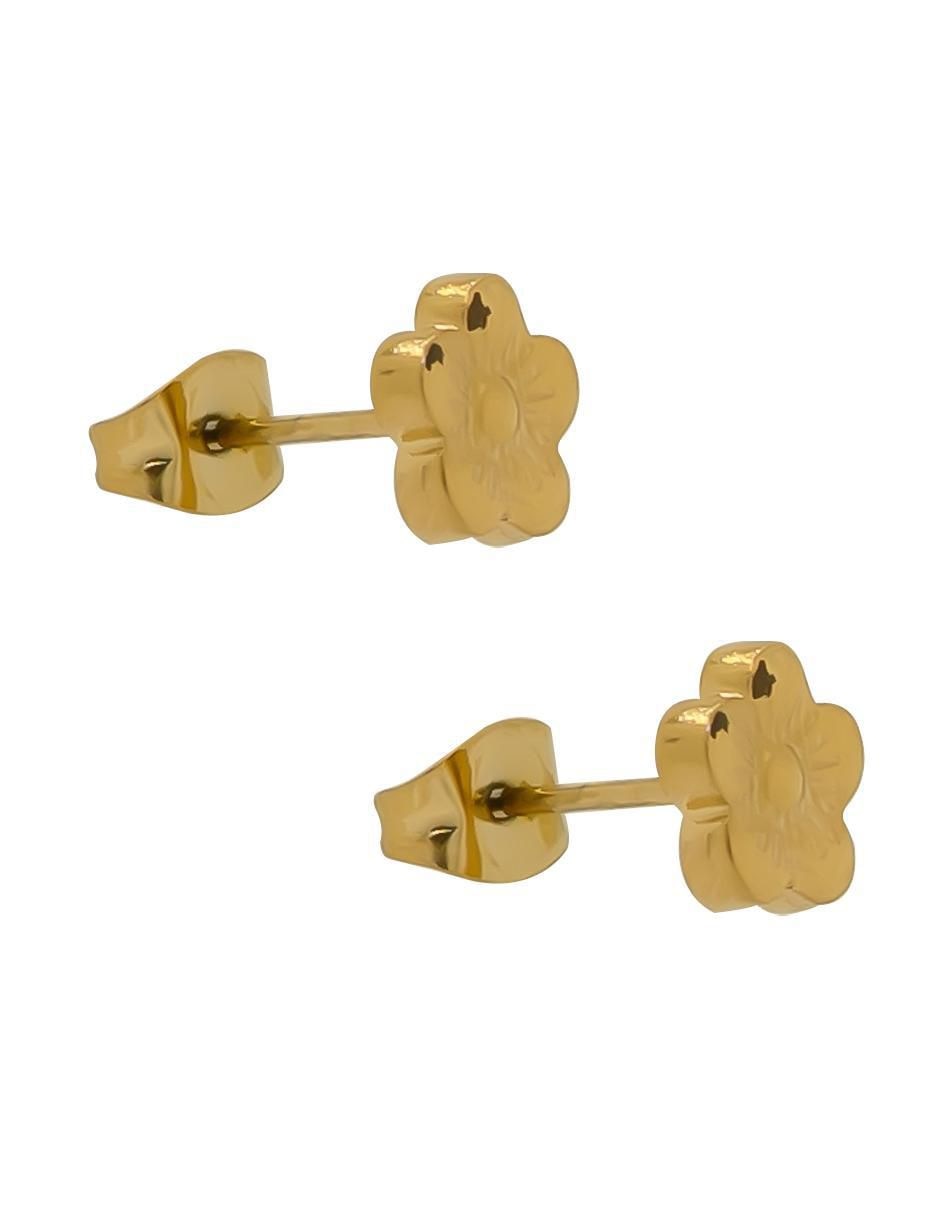 Broqueles de flor con acabado brillante 2