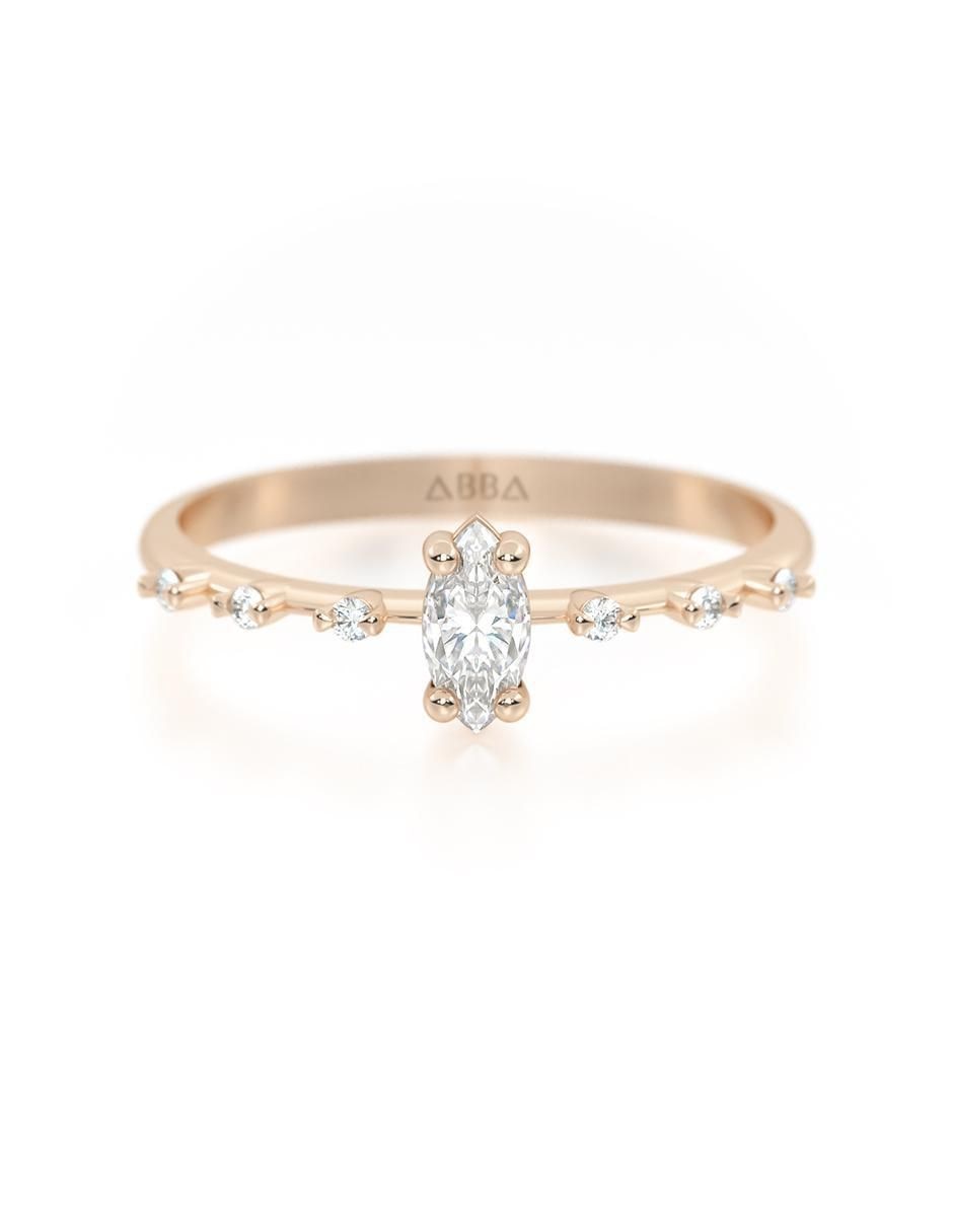 Anillo de oro zirconia brillante 1