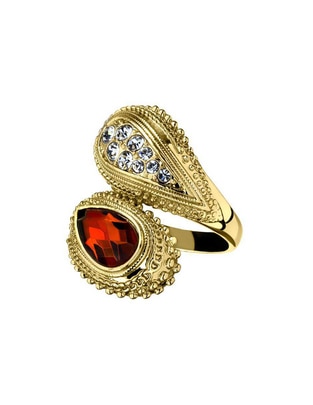Anillo con gema Elegance cristal baño de oro Anillo con gema Elegance cristal baño de oro