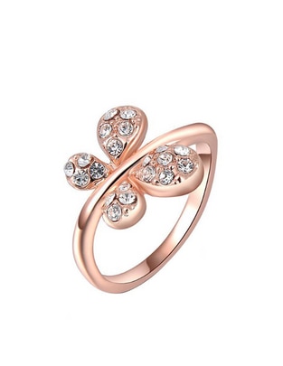 Anillo de mariposa Summer cristal baño de oro rosa Anillo de mariposa Summer cristal baño de oro rosa
