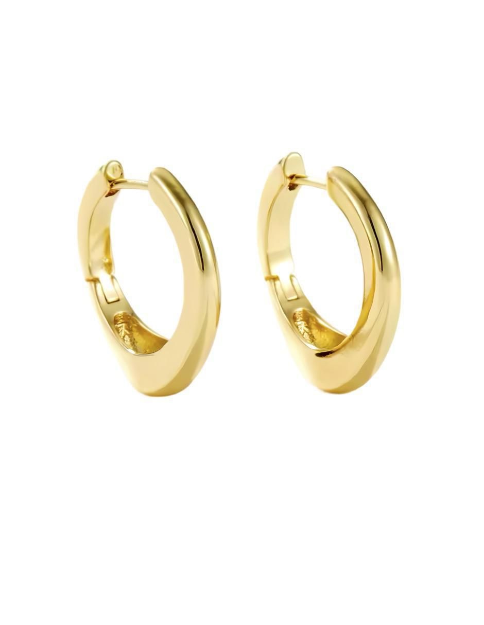 Aretes de aro de plata P 925 con acabado brillante Aretes de aro de plata P 925 con acabado brillante