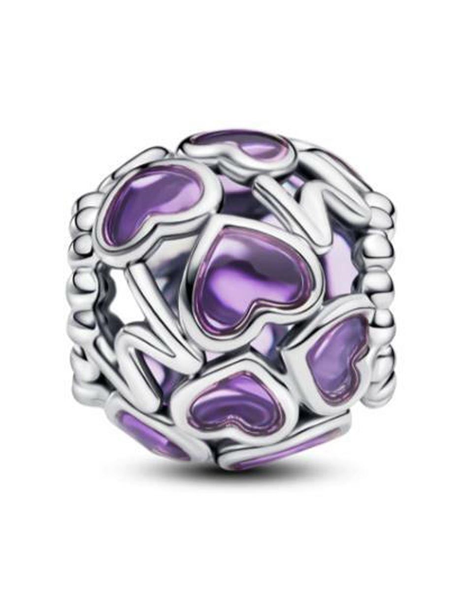 Charm de corazón Pandora Moments de plata P 925