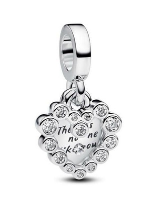 Charm de corazón Pandora Moments de plata P 925