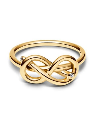Anillo de infinito Moments de plata P 925 zirconia cúbica con acabado baño de oro