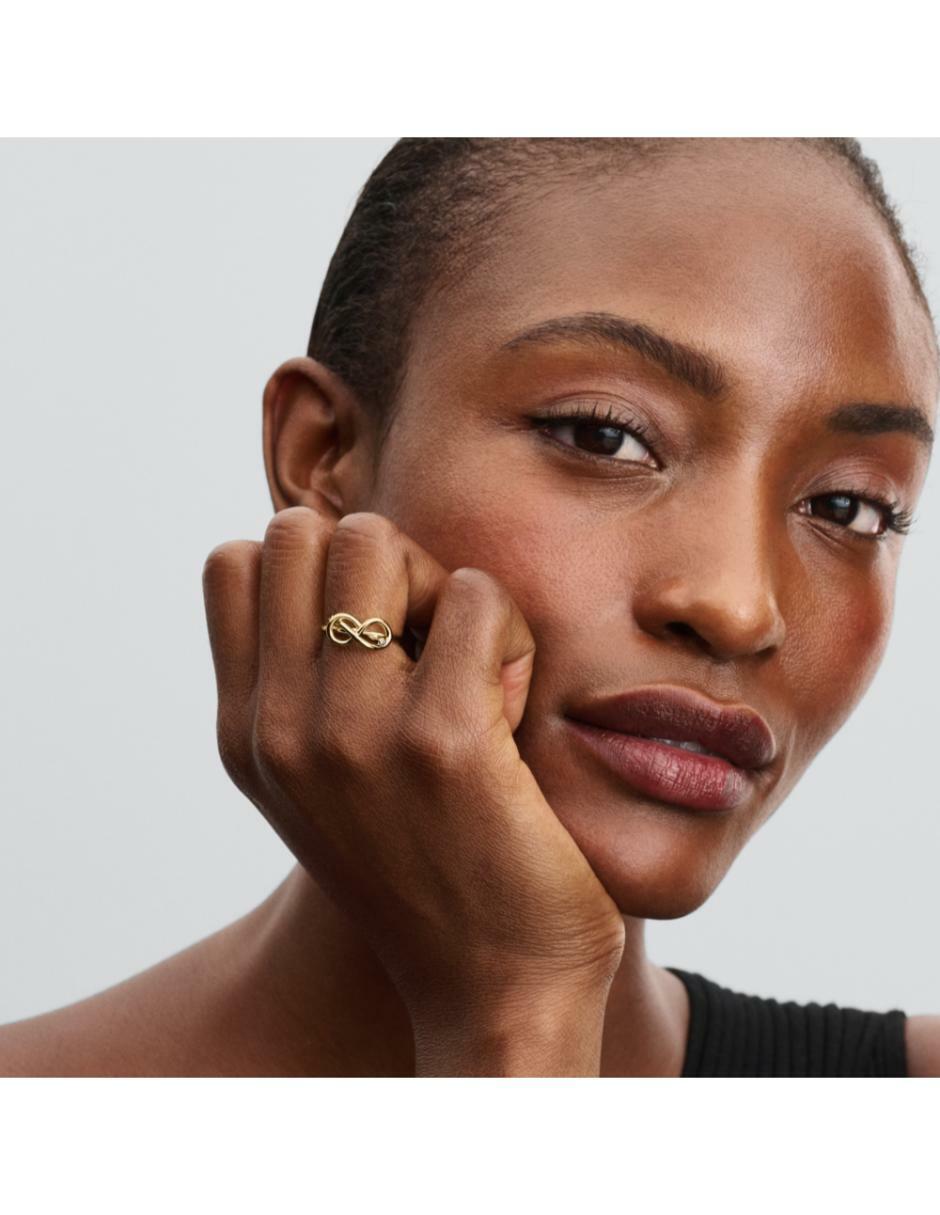 Anillo de infinito Moments de plata P 925 zirconia cúbica con acabado baño de oro
