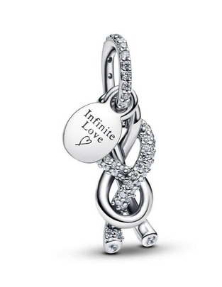 Charm de infinito Moments de plata P 925