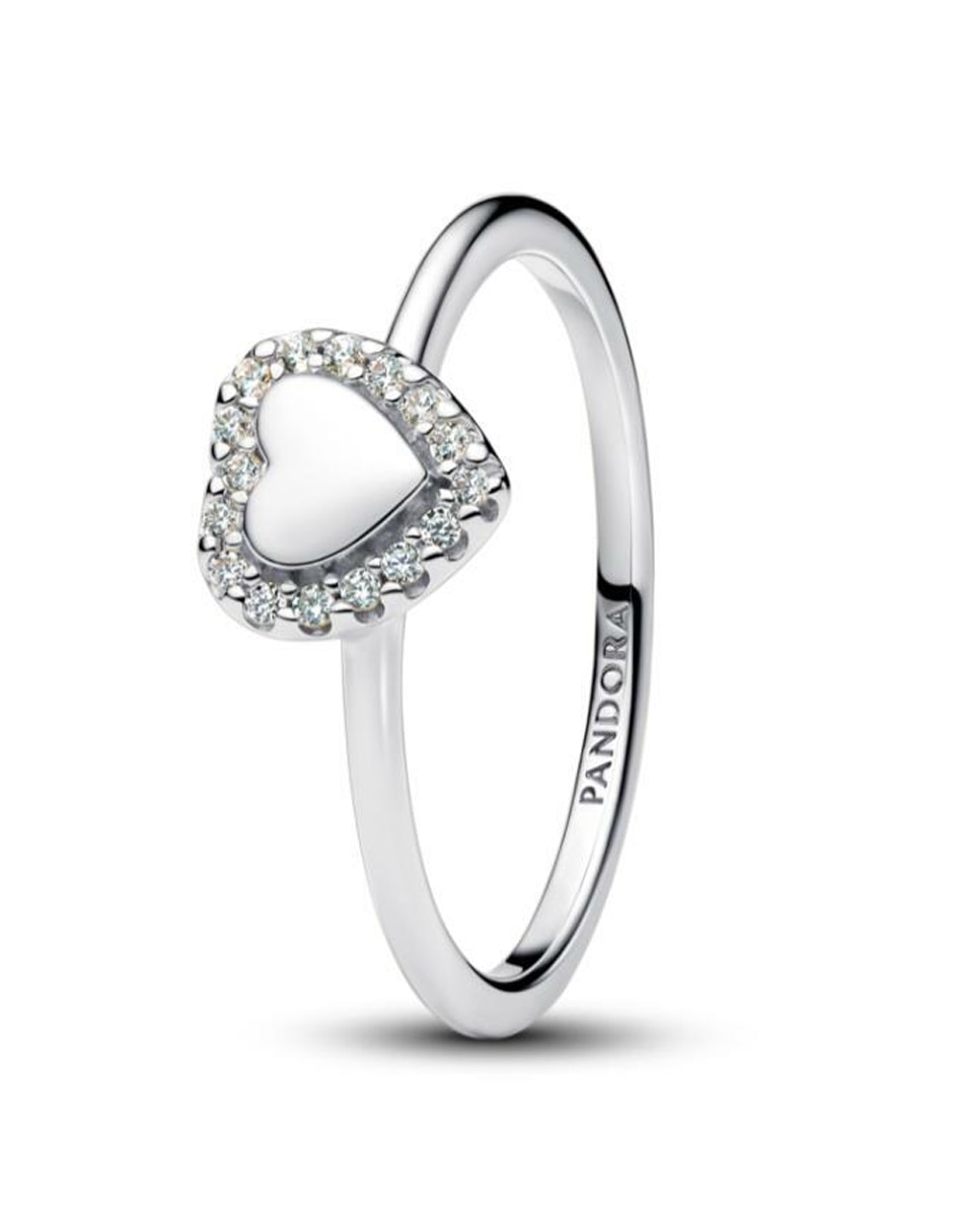 Anillo de corazón Timeless P 925 de plata zirconia cúbica brillante