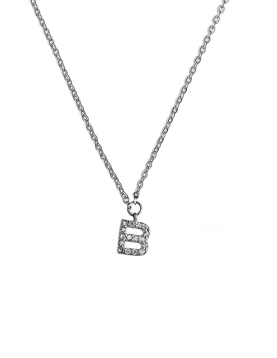 Collar letra b de plata P 925 Collar letra b de plata P 925