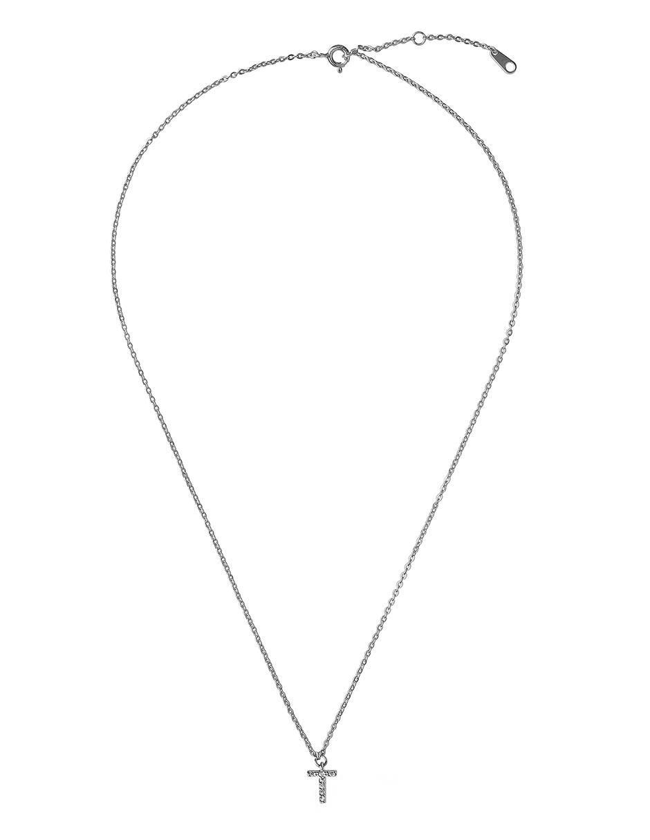 Collar letra t de plata P 925 2