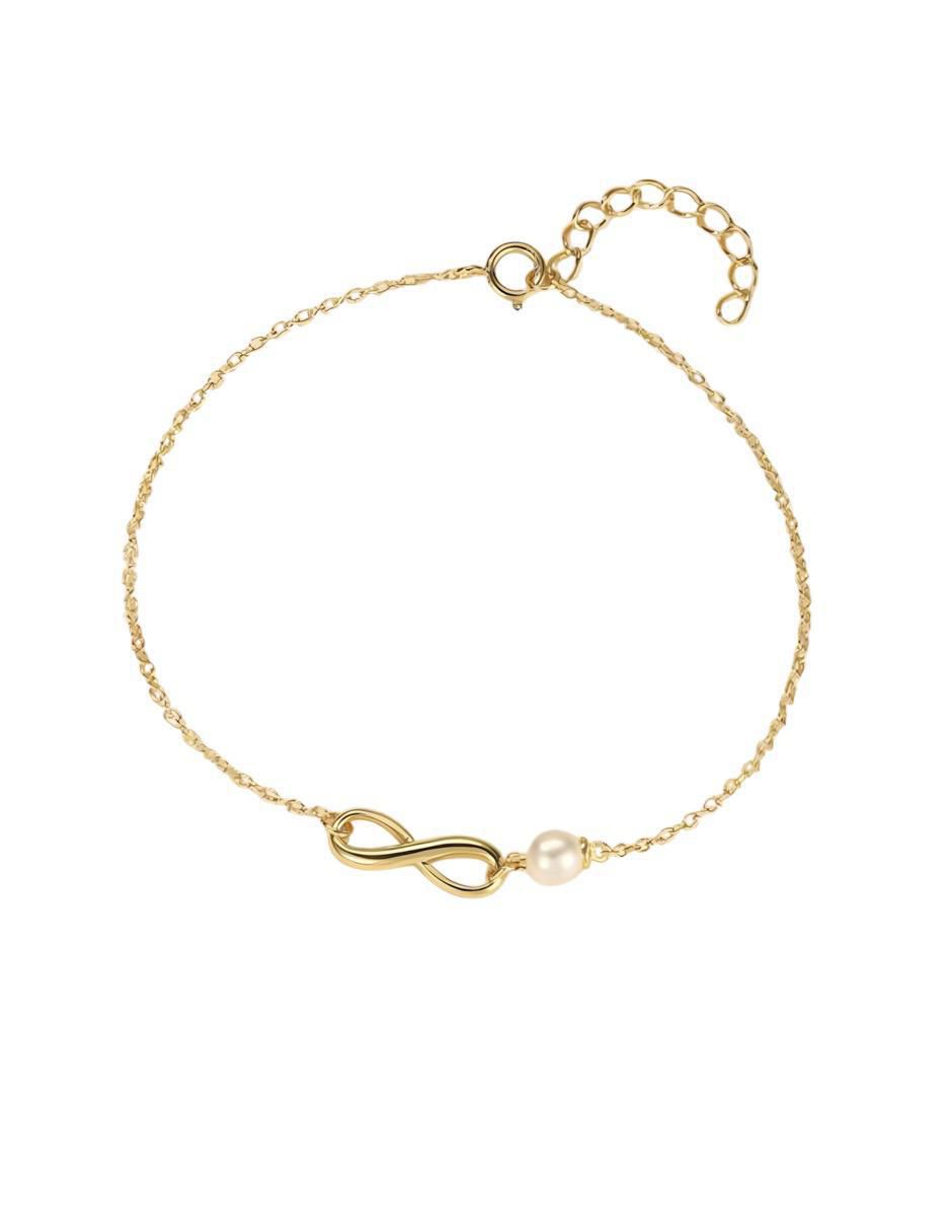 Brazalete de plata con perla P 925 acabado brillante 2