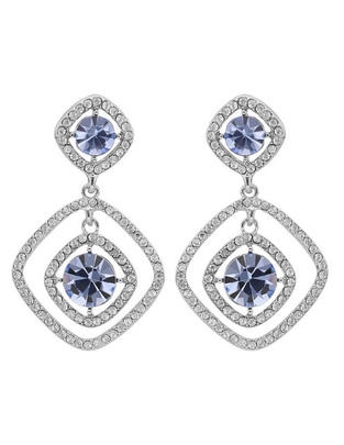 Aretes Sapphire Symphony con acabado brillante cristal