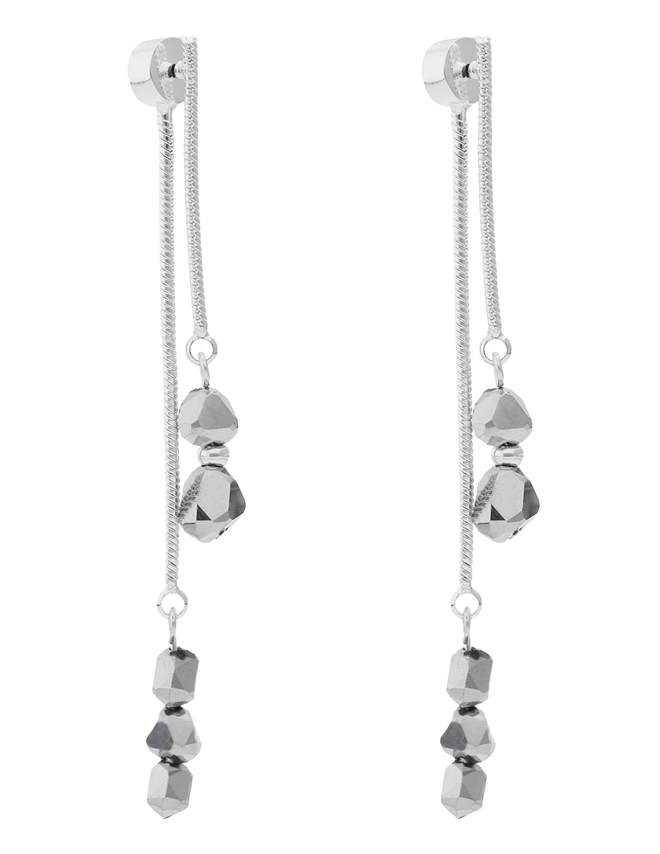 Aretes Stormy Beads con acabado brillante 2