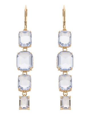Aretes rectangulares Pareidolia con acabado brillante cristal Aretes rectangulares Pareidolia con acabado brillante cristal