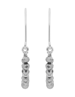 Aretes Stormy Beads con acabado brillante
