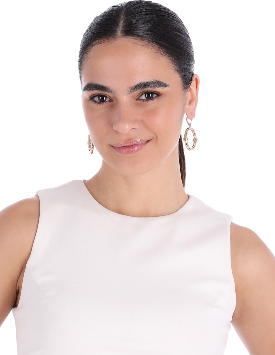 Aretes circulares Carnegie con acabado brillante 3