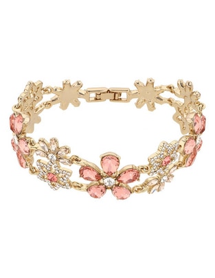 Brazalete con cristal Peachy Peonies acabado brillante Brazalete con cristal Peachy Peonies acabado brillante