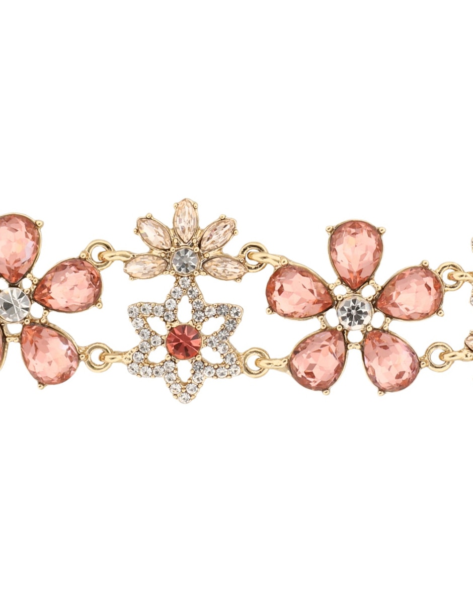 Brazalete con cristal Peachy Peonies acabado brillante 4