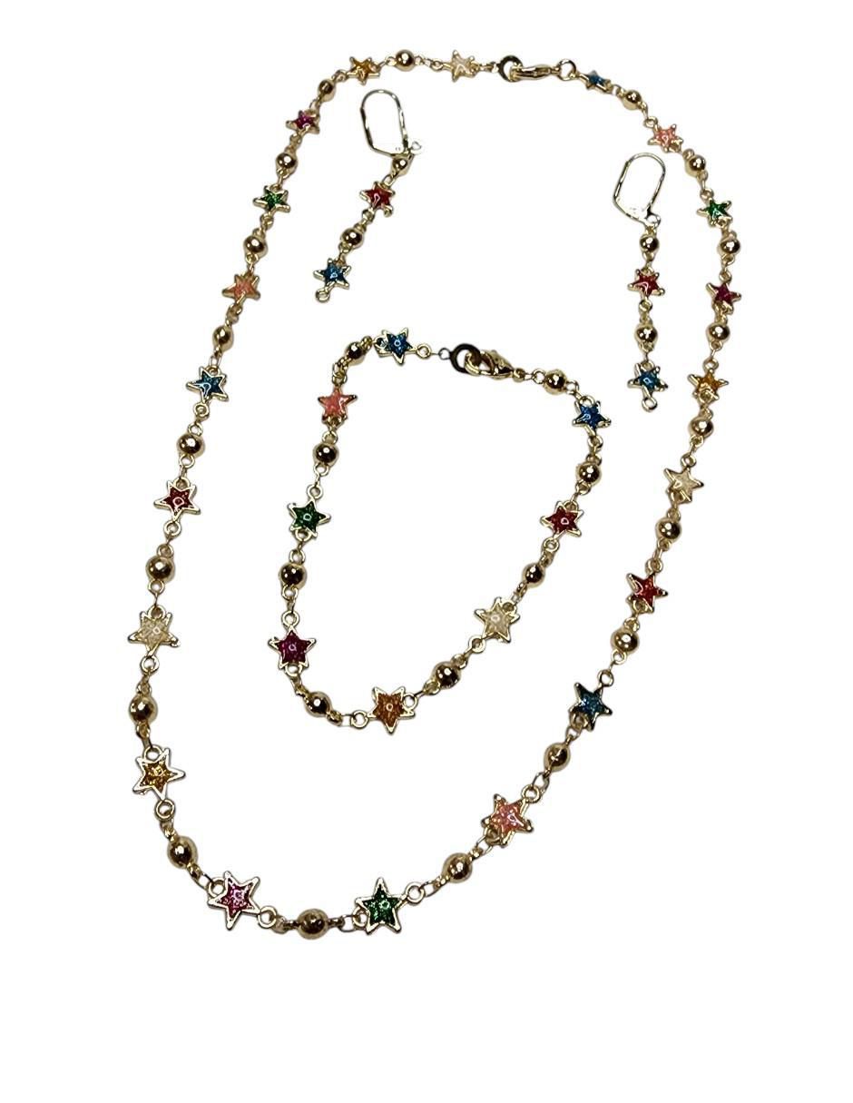 Aretes, collar y pulsera de estrella Limerence by Claudia Herrera Galaxia 2