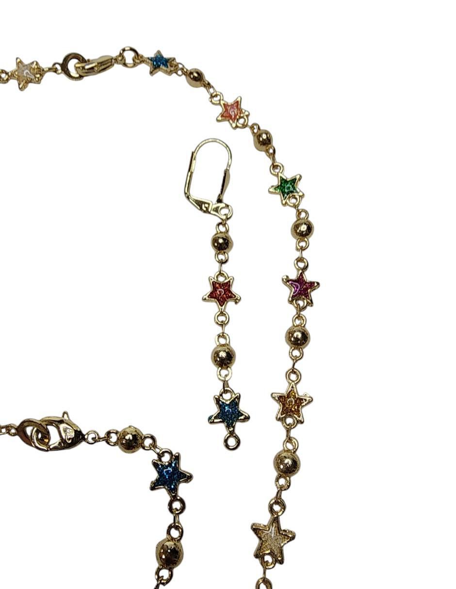 Aretes, collar y pulsera de estrella Limerence by Claudia Herrera Galaxia 4