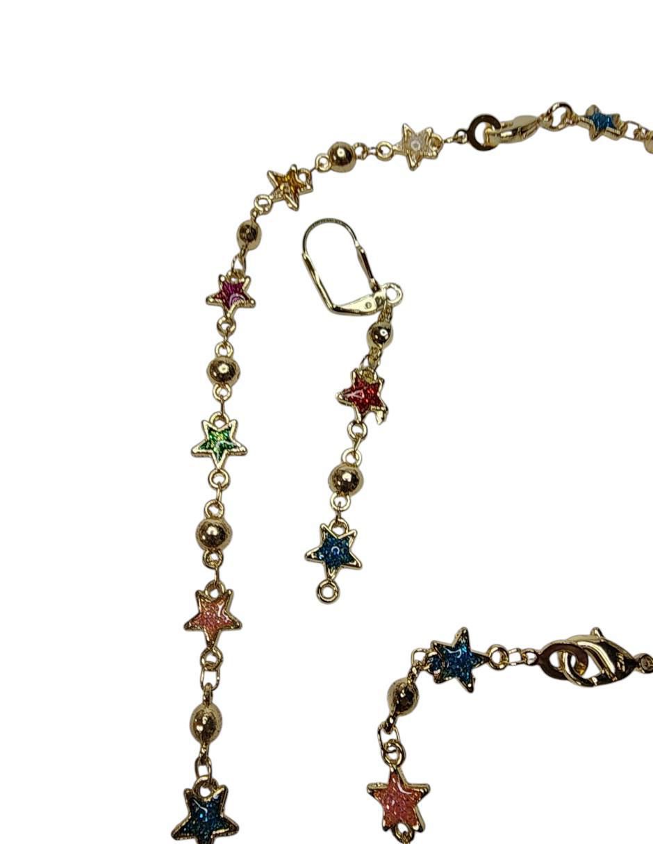 Aretes, collar y pulsera de estrella Limerence by Claudia Herrera Galaxia 5