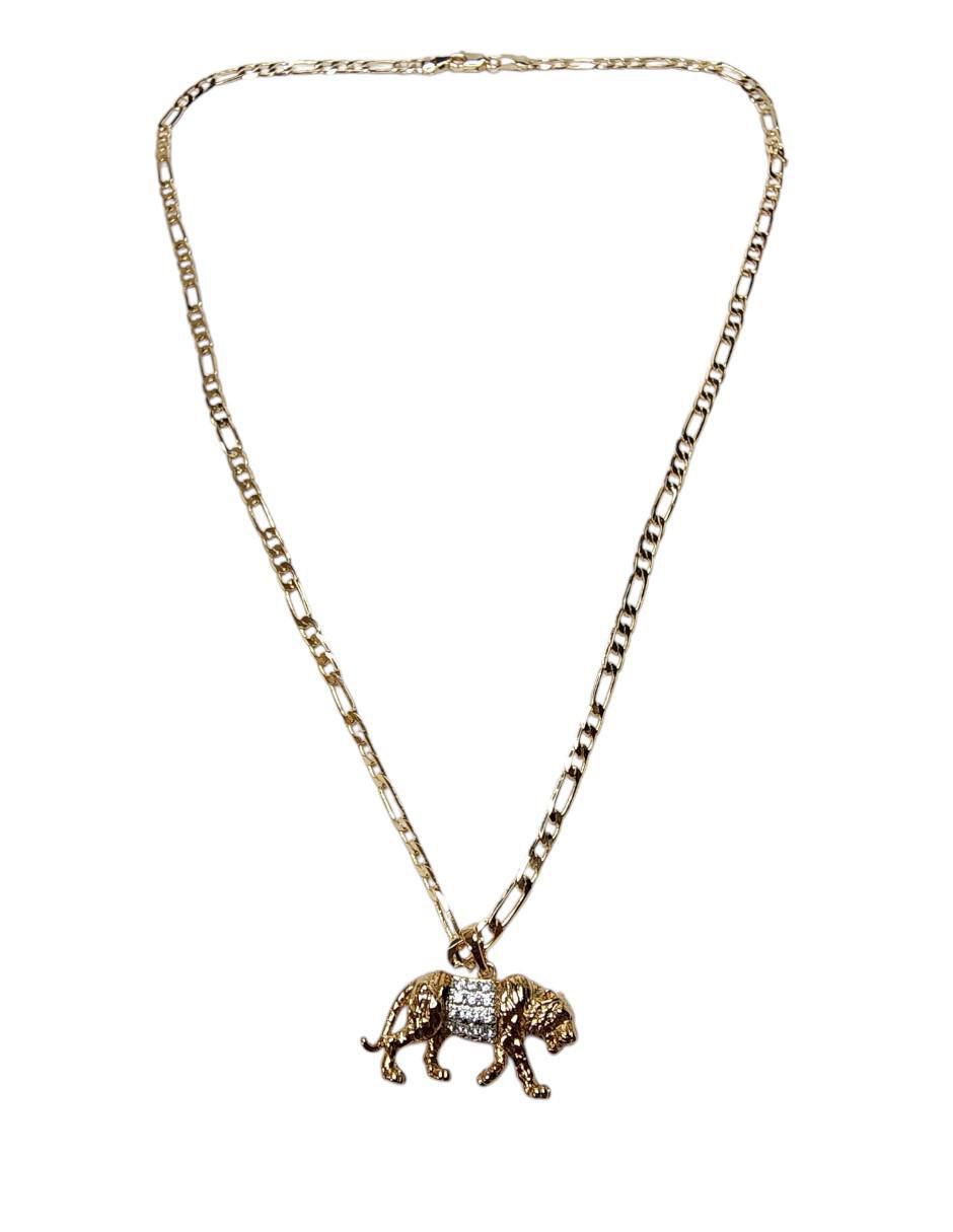 Collar tigre Felinos de oro laminado 14 K 2