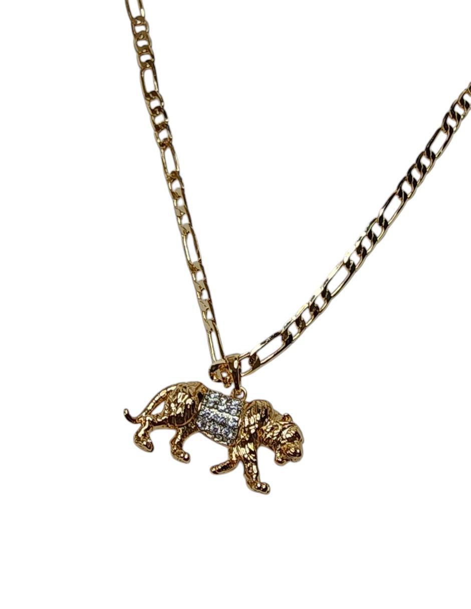 Collar tigre Felinos de oro laminado 14 K 4