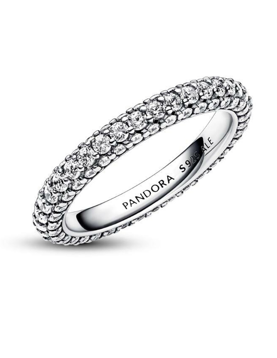 Anillo redondo Timeless P 925 de plata zirconia cúbica brillante 4