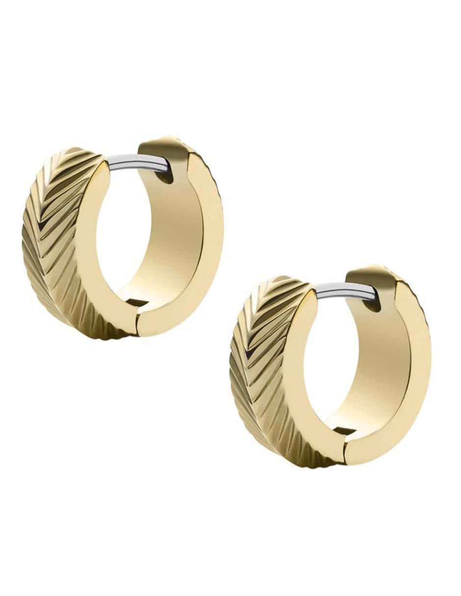 Aretes de aro con acabado brillante 2