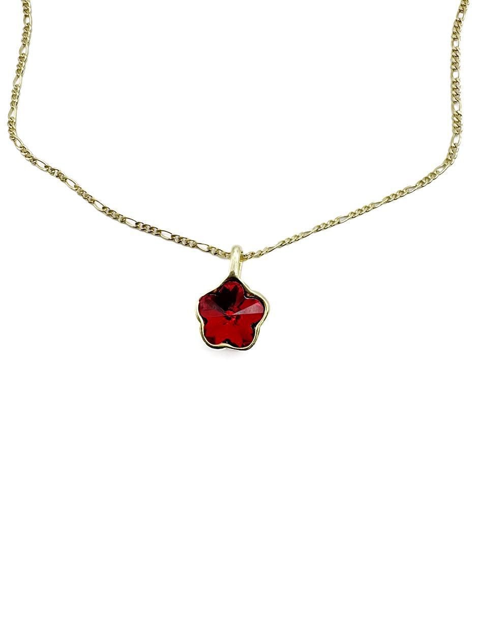 Collar de flor de oro laminado 10 k