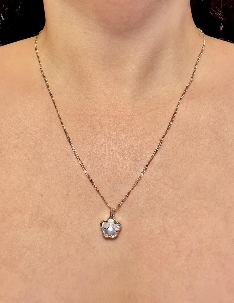 Collar de flor de oro laminado 10 k 2
