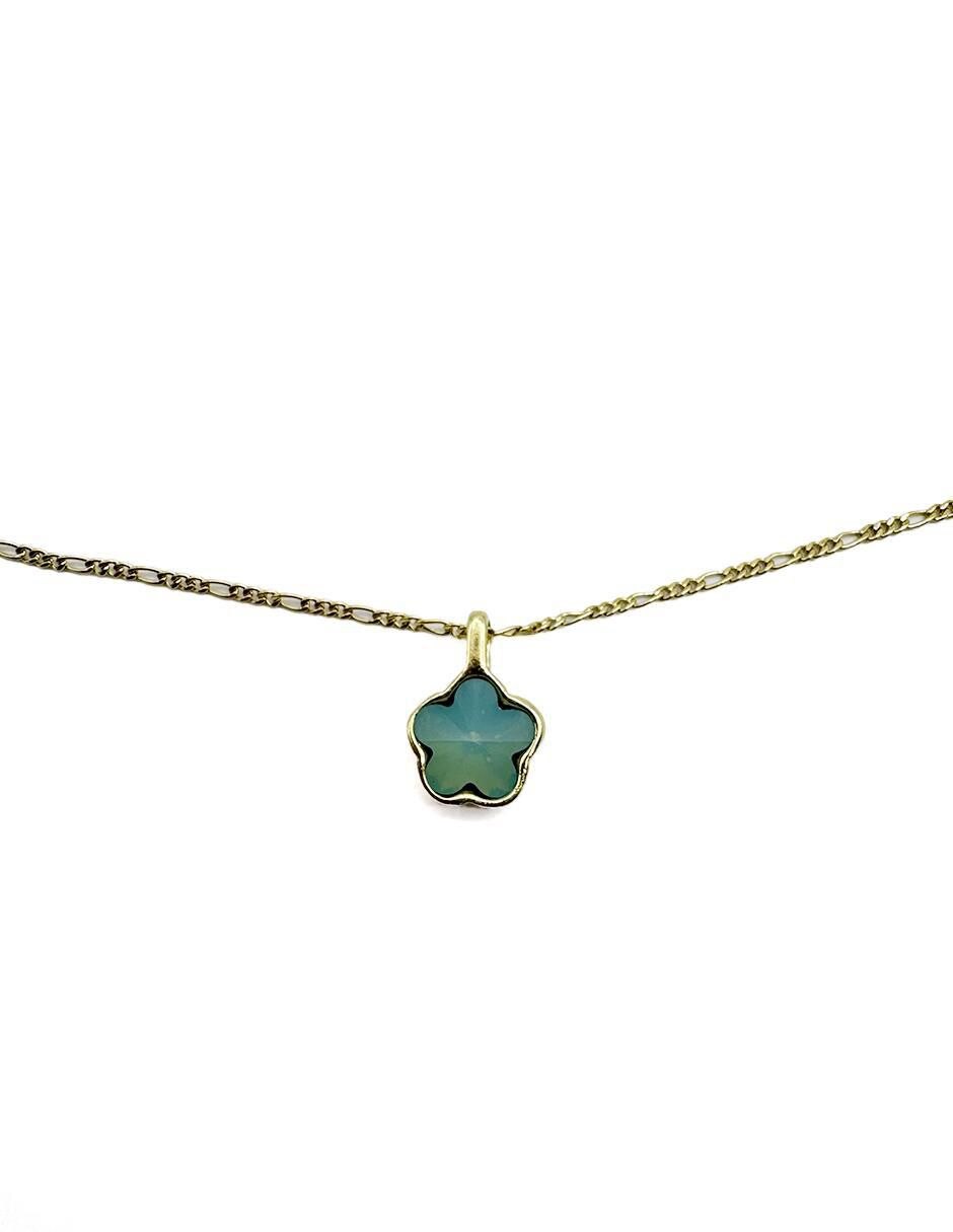Collar de flor de oro laminado 10 k