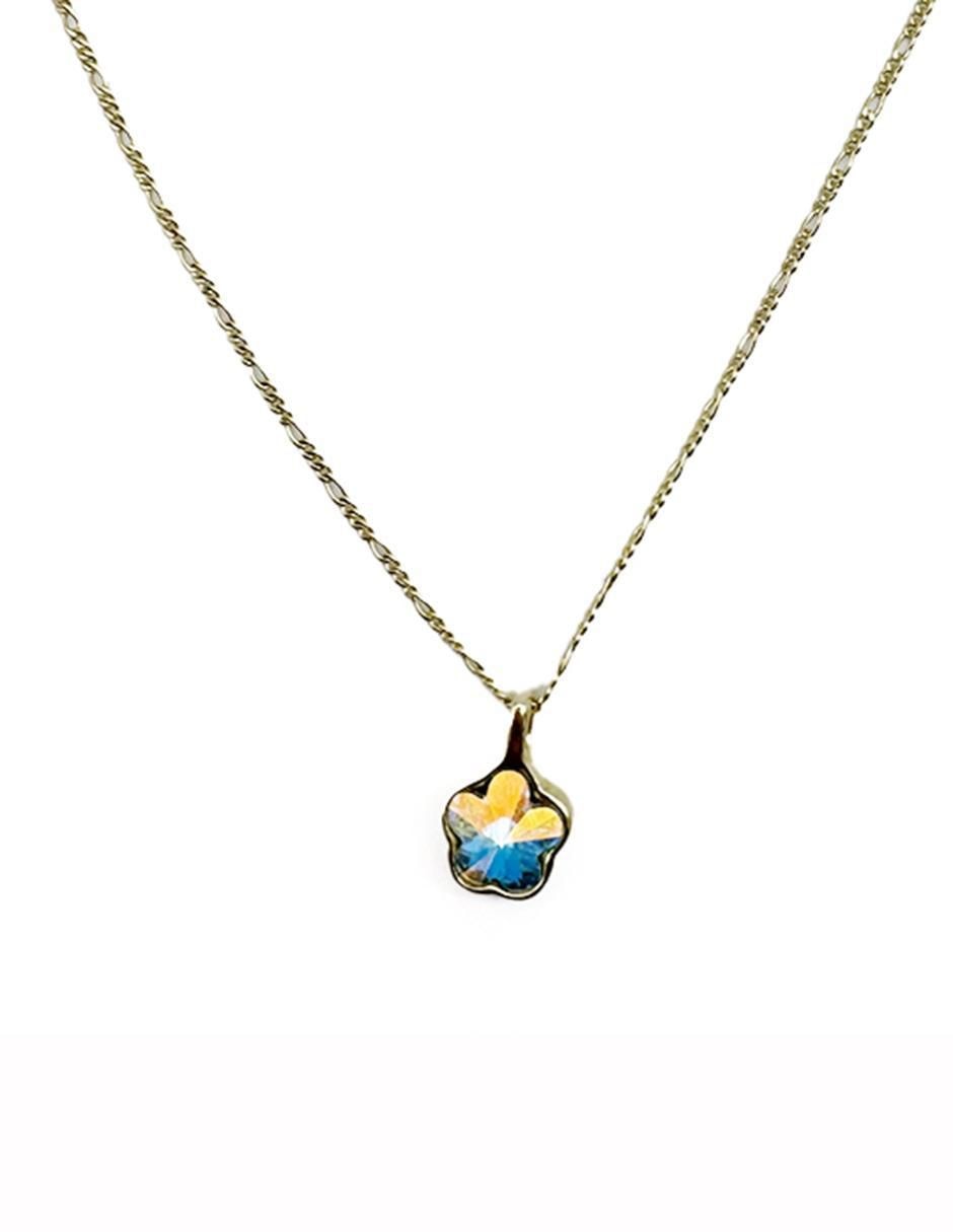 Collar de flor de oro laminado