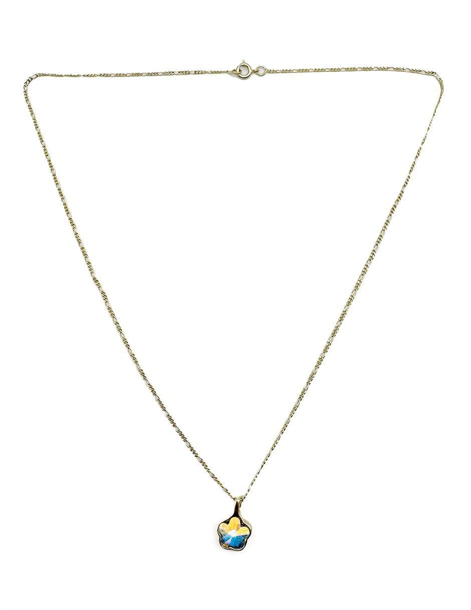 Collar de flor de oro laminado