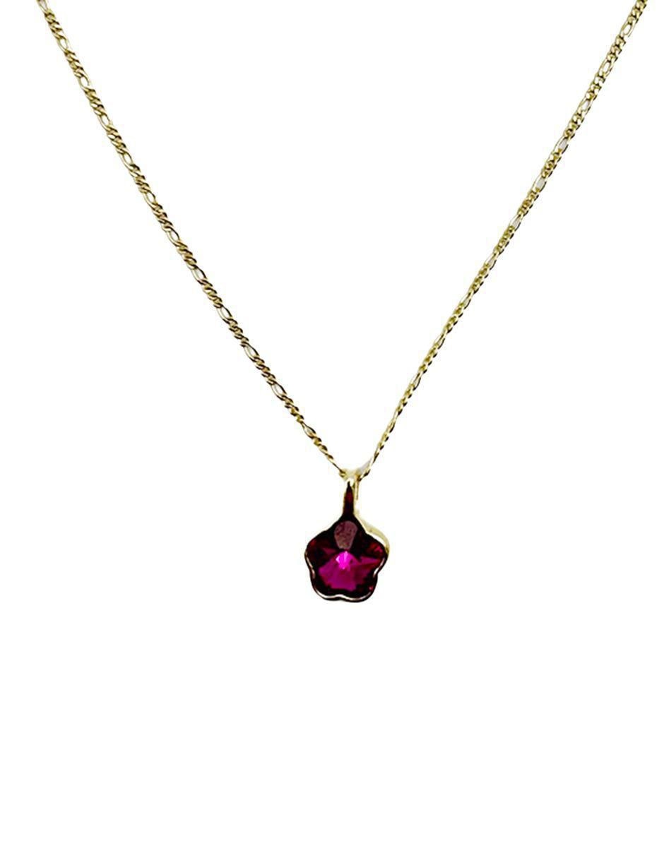 Collar de flor de oro laminado