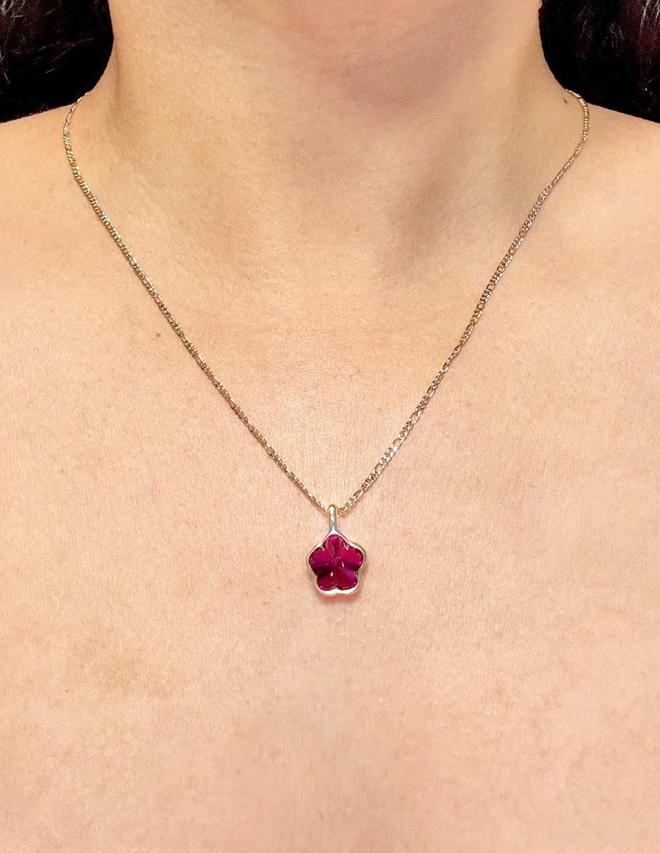 Collar de flor de oro laminado 6