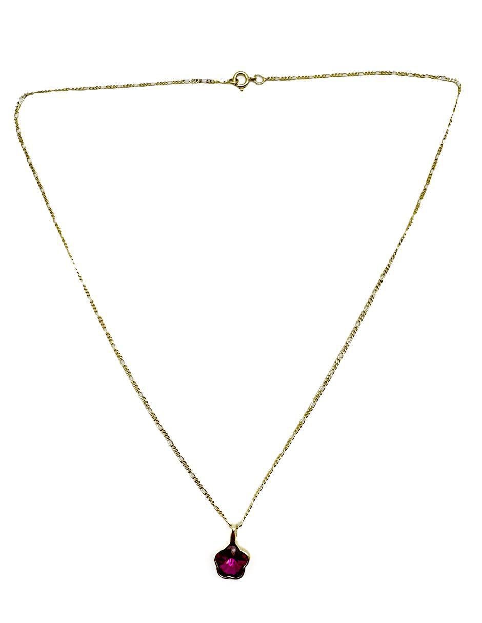 Collar de flor de oro laminado 5