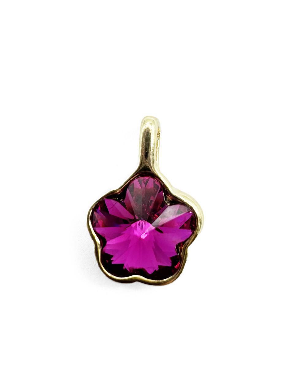 Collar de flor de oro laminado