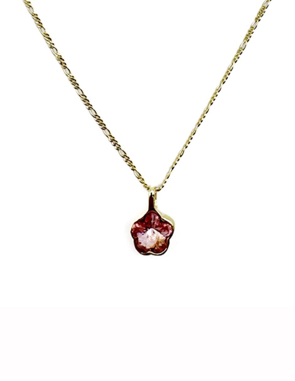 Collar de flor de oro laminado 10 k