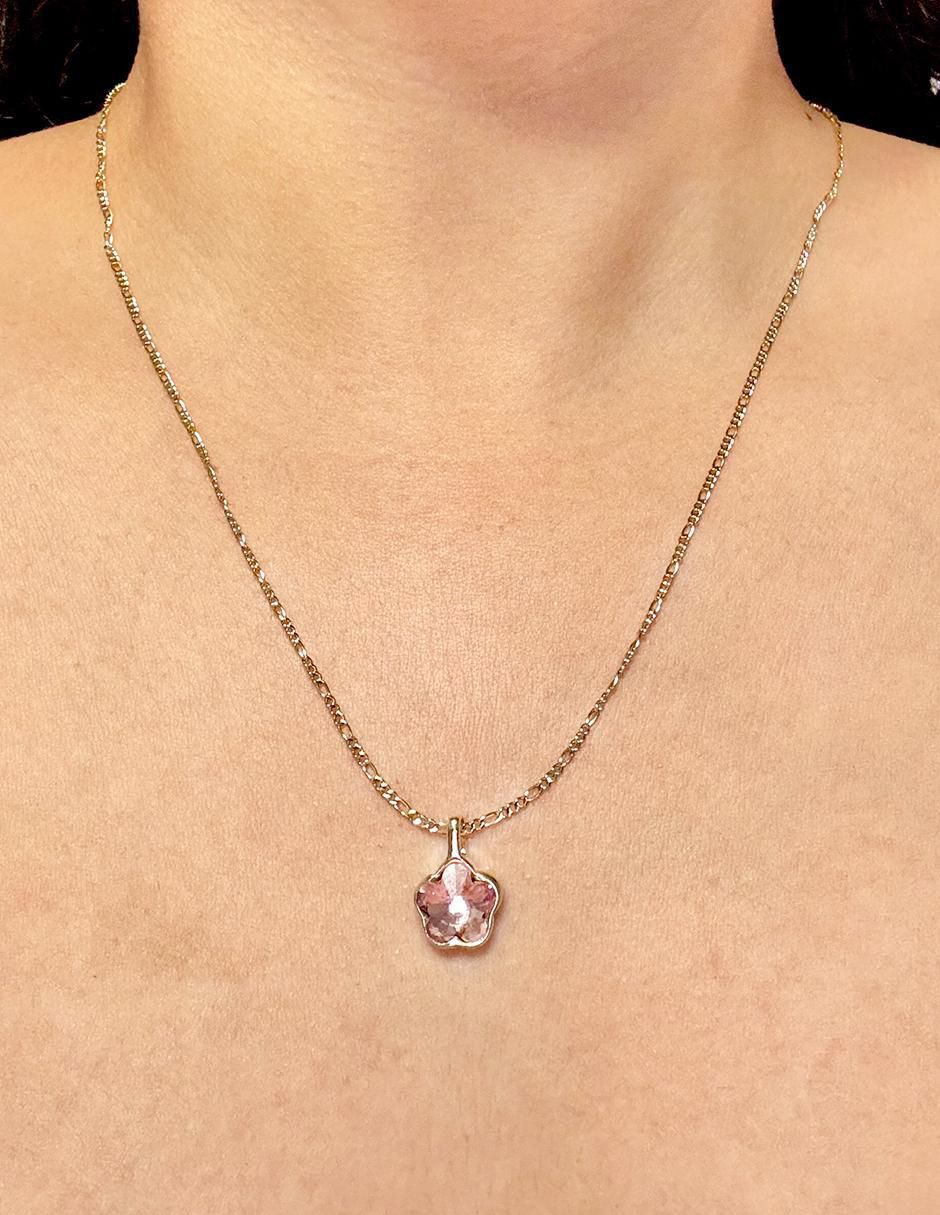 Collar de flor de oro laminado 10 k 2
