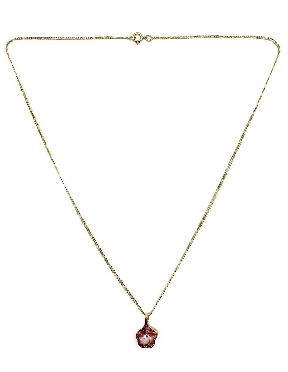 Collar de flor de oro laminado 10 k 3