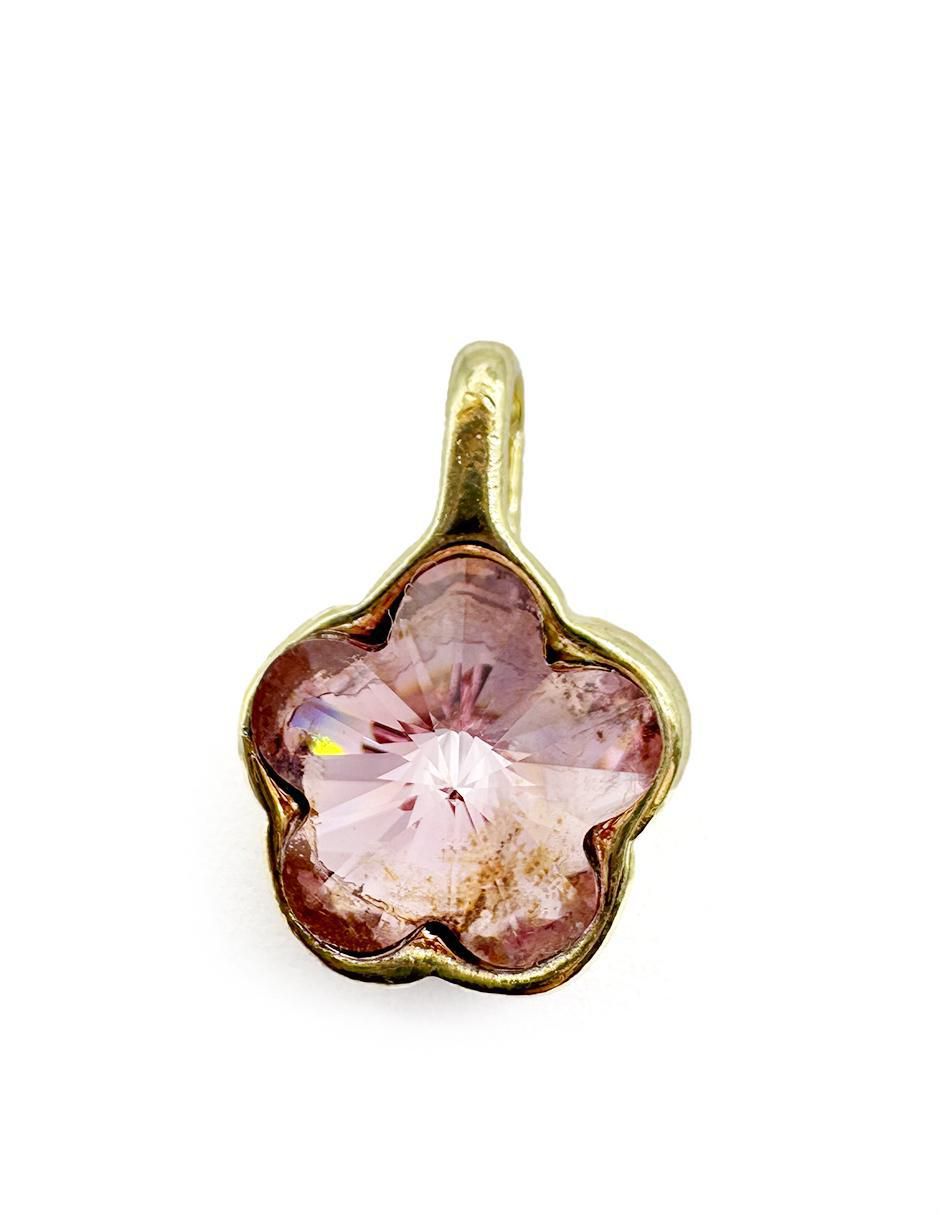 Collar de flor de oro laminado 10 k