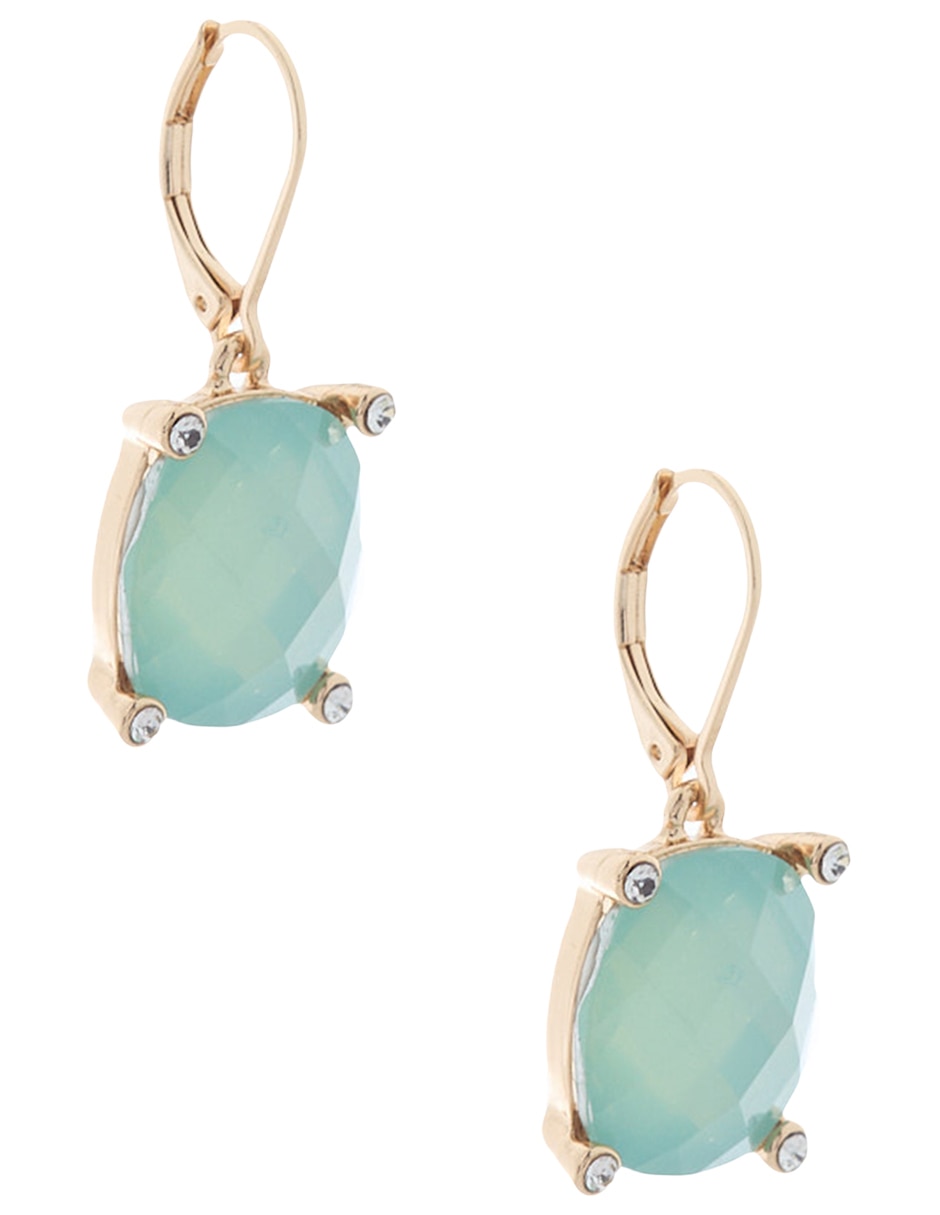 Aretes de rectángulo Anne Klein con acabado brillante cristal