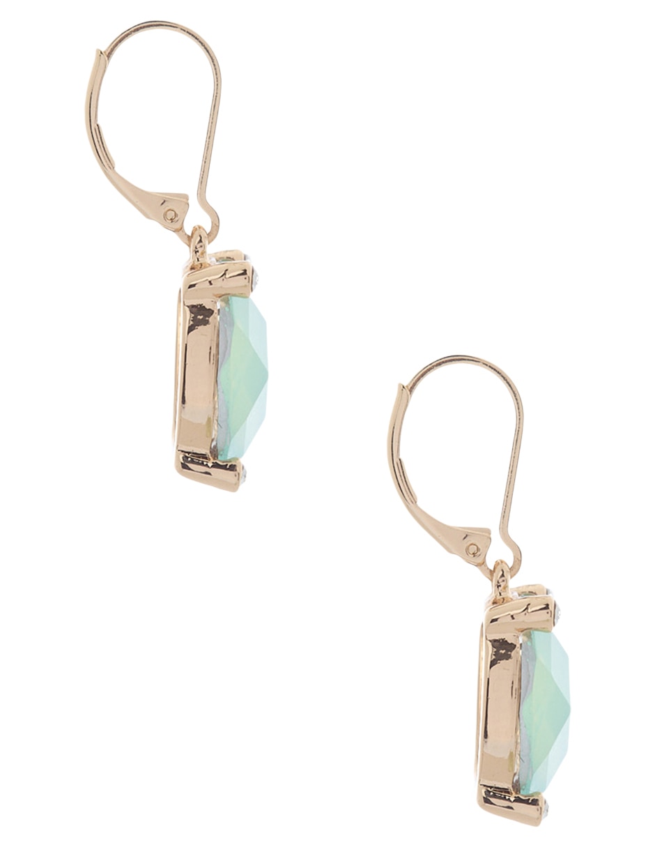 Aretes de rectángulo Anne Klein con acabado brillante cristal