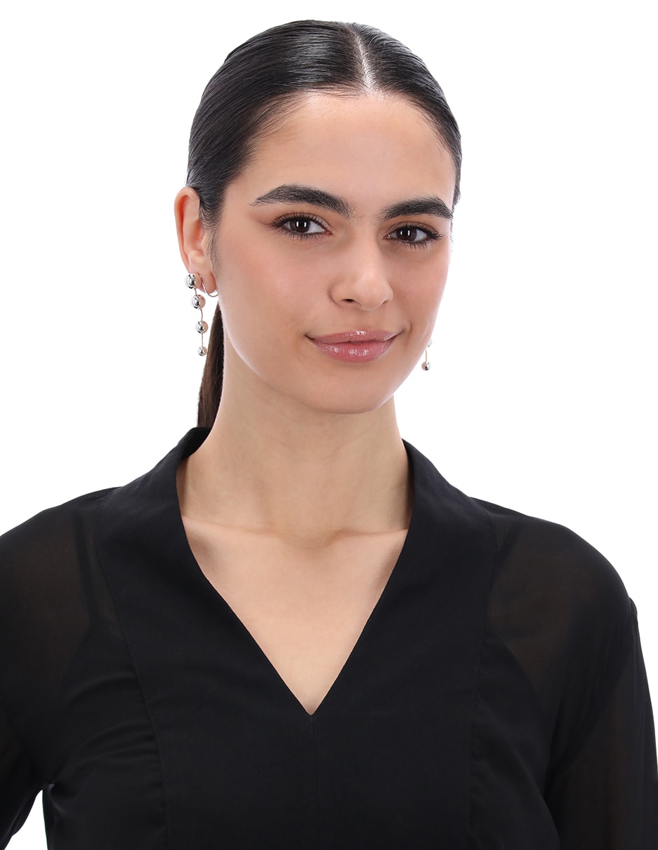 Aretes de círculo con acabado liso