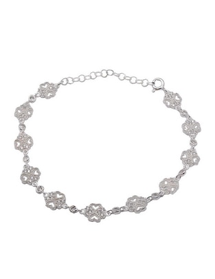 Pulsera de plata con zirconia P 925 acabado brillante
