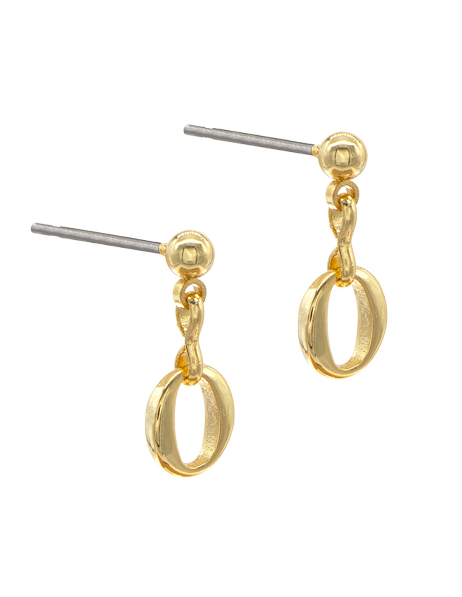 Aretes de óvalo emanuel ungaro con acabado liso 2