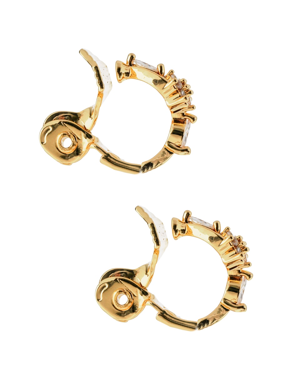 Aretes ovalados con acabado brillante cristal 3