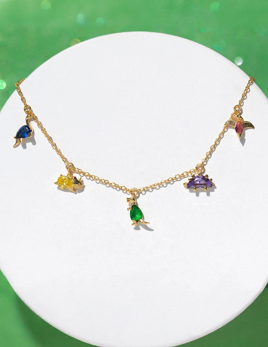 Pulsera con zirconia cúbica 18 K Animals acabado chapa de oro 3