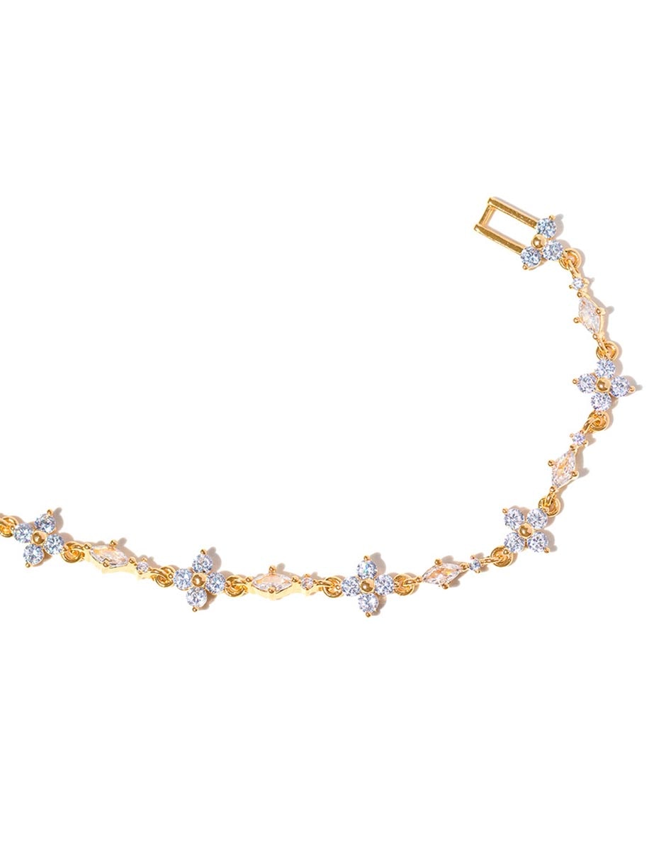Pulsera con zirconia cúbica 18 K Midnight Sparkle acabado chapa de oro 2