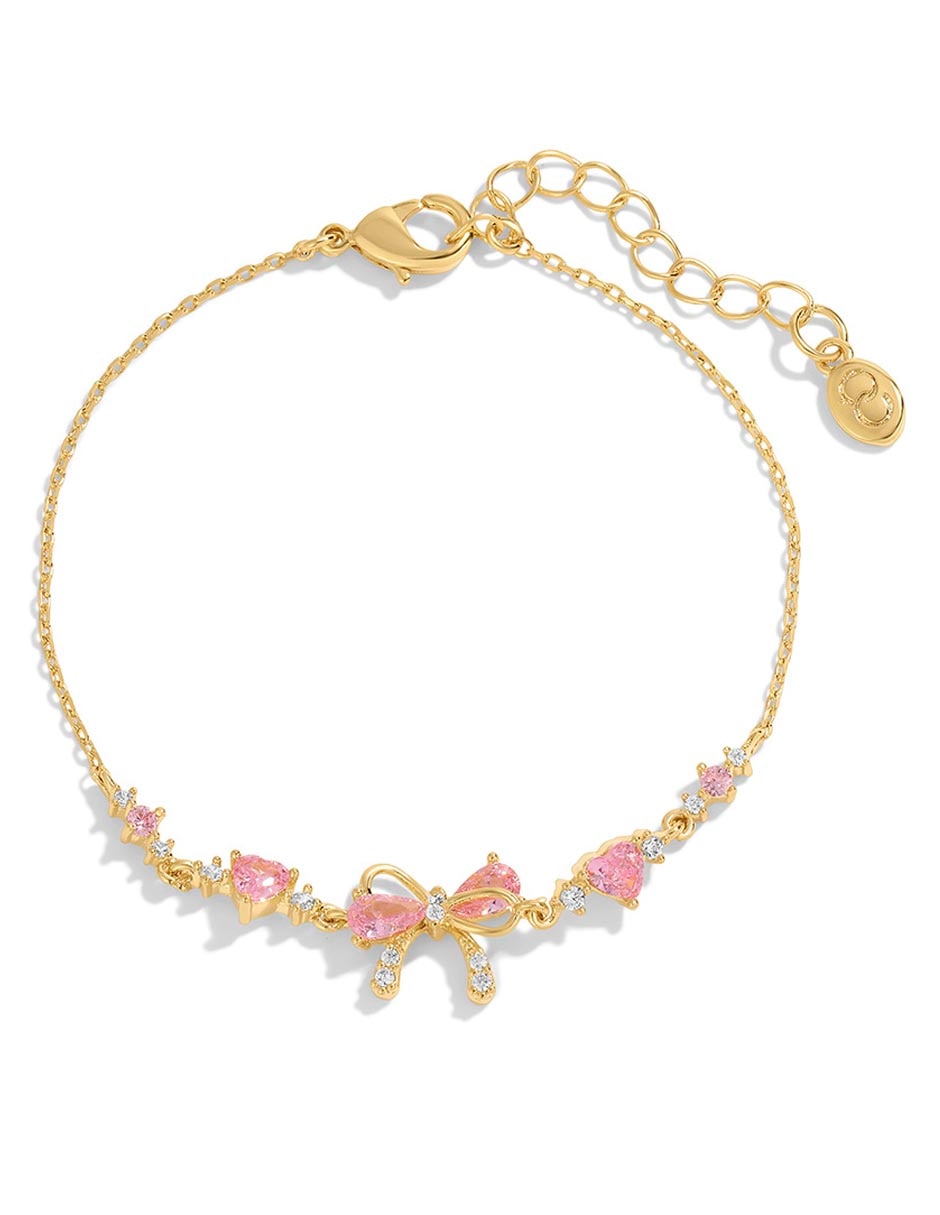 Pulsera con zirconia cúbica 14 K Classic acabado pavé Pulsera con zirconia cúbica 14 K Classic acabado pavé